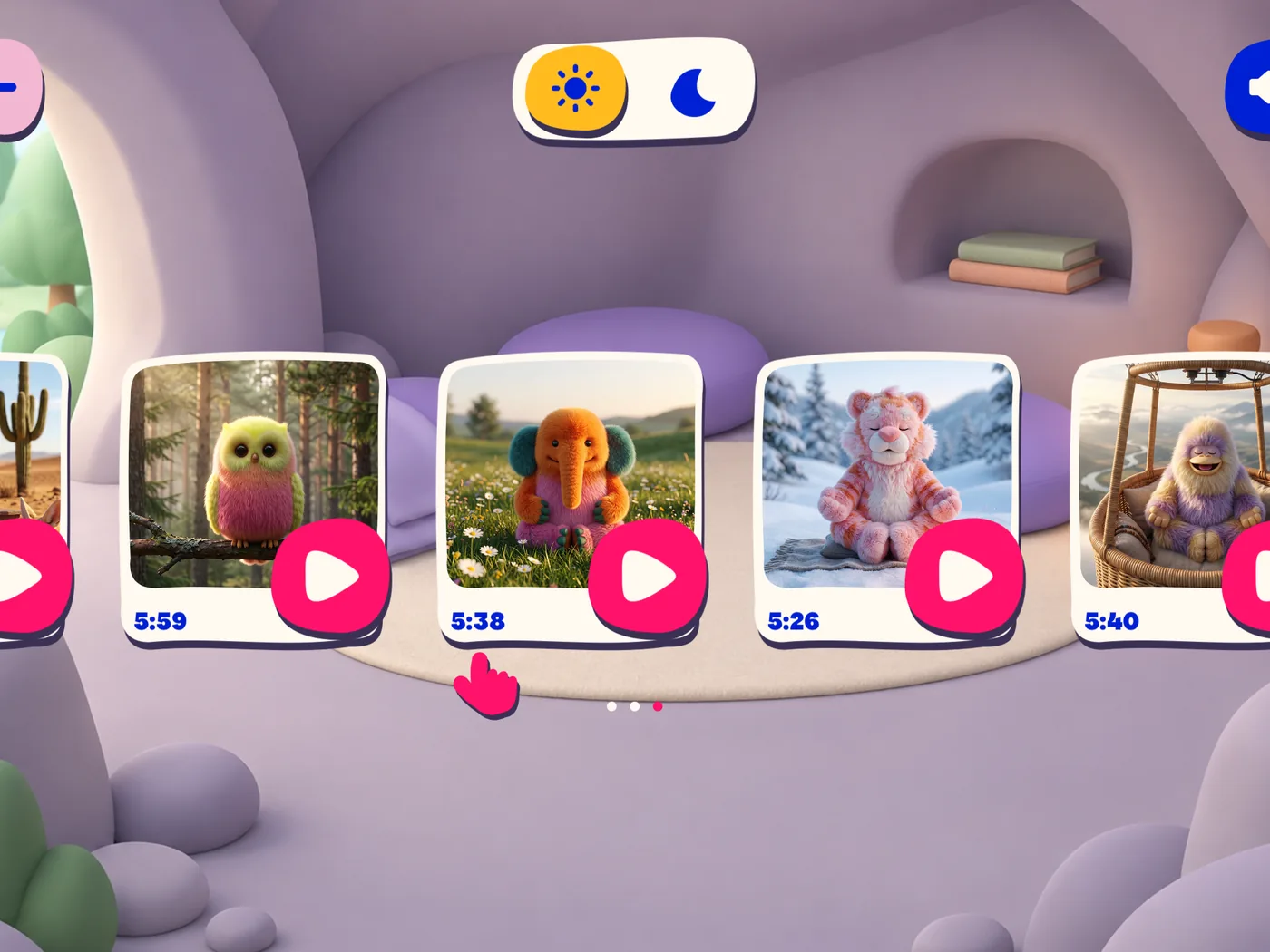 De Chillgrot in Fuzzie Friends World: een rij luisterverhalen